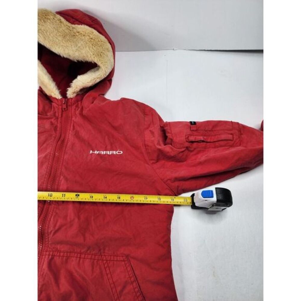 Harro Australia Fleece Fake Fur Hoodie Jacket Women's Size‎ 10 Red - Picture 8 of 14